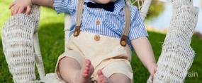 img 8 attached to Stylish Baby Boy White Shirt Tuxedo Onesie Jumpsuit With Bowtie And Overalls – Available In Sizes 0-18M