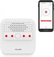 wireless smart siren alarm for home security with 110 db volume, panic alert, remote control, and compatibility with alexa, google, home assistant, ifttt - requires hub logo