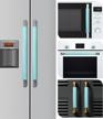 protect your appliances with nuovoware's set of 5 refrigerator door handle covers in turquoise logo