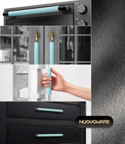 img 2 attached to Protect Your Appliances With Nuovoware'S Set Of 5 Refrigerator Door Handle Covers In Turquoise