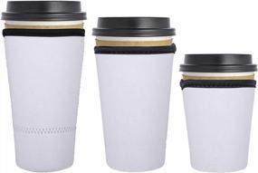 img 4 attached to Sublimation Blanks Reusable Iced Coffee Cup Sleeve Neoprene Insulated Sleeves Cup Cover Holder Idea For 15Oz 20Oz 30Oz Starbucks Coffe, Tumbler Cup, Large Dunkin Donuts