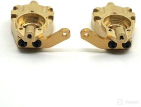 img 1 attached to 🔧 High-Performance 1Pair 135g Metal Brass Front Steering Knuckle Upgrade for Crawler TRX-4 TRX-6: Boost Handling and Durability