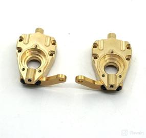 img 2 attached to 🔧 High-Performance 1Pair 135g Metal Brass Front Steering Knuckle Upgrade for Crawler TRX-4 TRX-6: Boost Handling and Durability