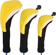 protect your golf clubs in style with black head covers set for all fairway and driver clubs логотип