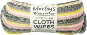 img 4 attached to 🌱 Marley's Monsters Reusable Cloth Wipes: Eco-friendly Solutions Handmade in Eugene, Oregon - 24-Pack, Sprout