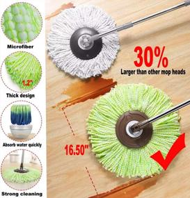 img 1 attached to Revamp Your Oshang Spin Mop With Top-Quality Replacement Microfiber Pads - Set Of 2