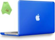 ueswill smooth matte hard shell case cover compatible with macbook pro 15 inch with cd-rom (non-retina) (model a1286) + microfibre cleaning cloth, royal blue logo
