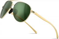 polarized aviator sunglasses for men: sungait classic pilot shades with aviation-grade metal frame and uv protection logo