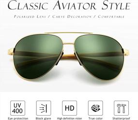 img 3 attached to Polarized Aviator Sunglasses For Men: SUNGAIT Classic Pilot Shades With Aviation-Grade Metal Frame And UV Protection