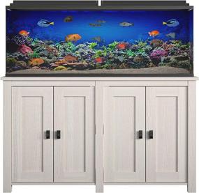 img 3 attached to 🐠 Ollie & Hutch Farmington Ivory 55 Gallon Aquarium Stand: Solid Support for Your Aquatic Paradise