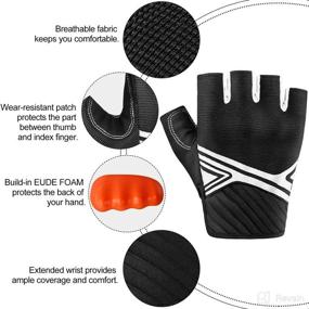 img 2 attached to INBIKE Breathable Mesh Half Finger Motorcycle Gloves Hard Knuckle Wear Resistant With TPR Padded Palm Cushioning Black White Small