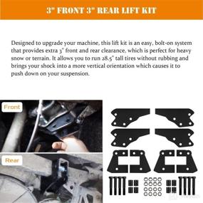 img 2 attached to 🔧 Комплект подъема на 3" передних и 3" задних колес для Polaris Ranger 570/Fullsize 570 XP/XP 900/XP 900 CREW/XP 1000/XP 1000 CREW/1000 Diesel/1000 Diesel CREW UTV: Идеально подходит для улучшенной проходимости по снегу и рельефу.