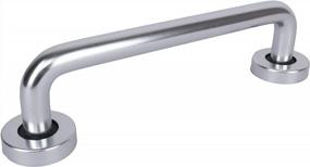 img 2 attached to SKANDH 9-дюймовая трубчатая алюминиевая ручка для двери сарая, промышленные деревенские лестничные перила, поручни для раздвижных дверей, ворот, гаража - (упаковка из 2), полированная анодированная отделка
