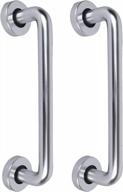skandh 9-дюймовая трубчатая алюминиевая ручка для двери сарая, промышленные деревенские лестничные перила, поручни для раздвижных дверей, ворот, гаража - (упаковка из 2), полированная анодированная отделка логотип