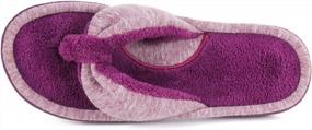 img 3 attached to Cozy Thong Flip Flops For Women: Wishcotton'S Memory Foam Spa Slippers With Lightweight Summer Design