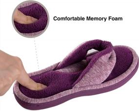 img 1 attached to Cozy Thong Flip Flops For Women: Wishcotton'S Memory Foam Spa Slippers With Lightweight Summer Design