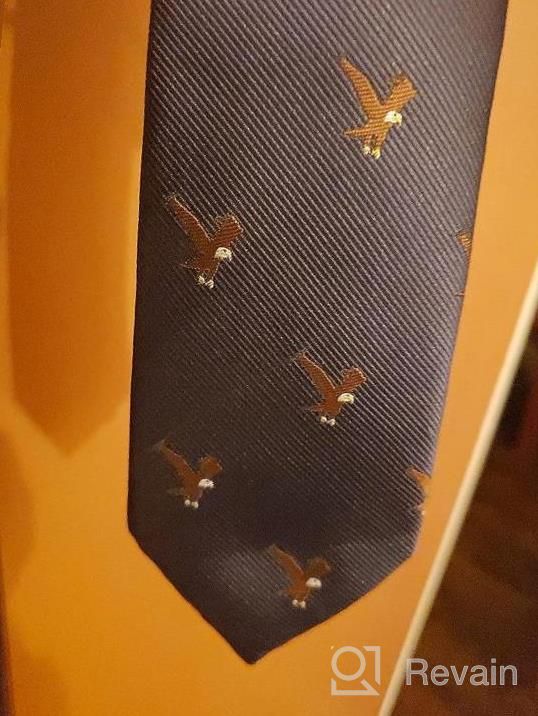 img 1 attached to Stand Out With Woven Animal Skinny Neckties - Perfect Birthday Gift For Men In The Workplace! review by Marley Woods
