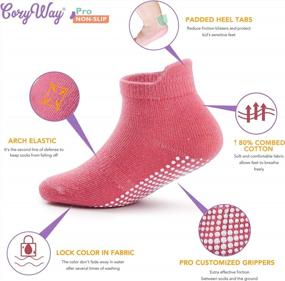 img 3 attached to Comfortable And Safe Toddler Non-Slip Socks With Grips: CozyWay Baby Collection