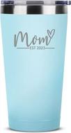 sodilly seaside tumbler: perfect new mom gift for mamma est. 2023 - first mother's day and birthday present - great expecting mom gift after birth logo