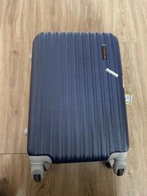 img 10 attached to TEVIN suitcase, ABS plastic, support feet on the side, waterproof, wear-resistant, 52 l, size S+, brown