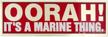 oorah marine metallic bumper sticker logo