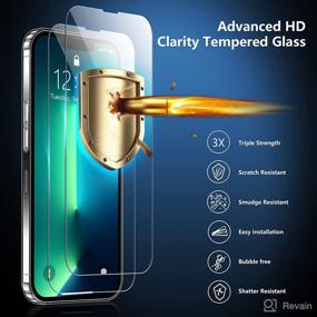 img 1 attached to 📱 SPIDERCASE 3 in 1 iPhone 13 Pro Max Case: Crystal Clear, Tempered Glass Screen Protectors, Camera Lens Protectors, Slim Thin (Black)