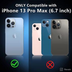 img 3 attached to 📱 SPIDERCASE 3 in 1 iPhone 13 Pro Max Case: Crystal Clear, Tempered Glass Screen Protectors, Camera Lens Protectors, Slim Thin (Black)