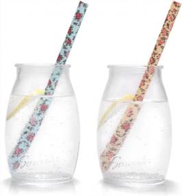 img 2 attached to Jumbo Floral Paper Straws - Perfect For Weddings, Parties, And Crafts!