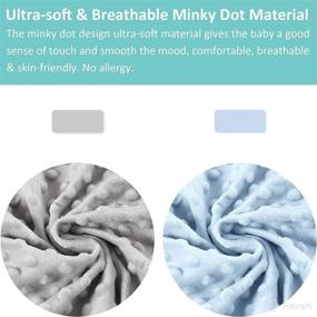 img 3 attached to Minky Nursing Pillow Cover - Plush Breastfeeding Pillow Slipcover for Infant & Baby Boy Girl - Ultra Soft & Snug - Machine Washable & Breathable - Grey & Light Blue