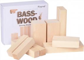 img 4 attached to Start Whittling Today With Kingcraft'S 12 Pack Of Soft Solid Baswood Carving Blocks - Perfect For Beginners And Kids!