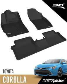 img 3 attached to 3D MAXpider Complete All Weather Corolla Interior Accessories -- Floor Mats & Cargo Liners