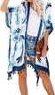 stylish printed kimono cardigan for women: tassel casual beach cover-up for summer fashion logo