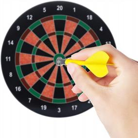 img 1 attached to BETTERLINE Magnetic Dartboard Set - 16 Inch Dart Board With 6 Strong Magnet Darts For Kids And Adults - Gift For Game Room, Office, Man Cave And Parties