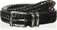 perry ellis portfolio braided black men's accessories : belts logo