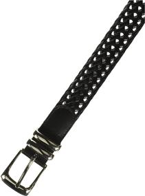 img 2 attached to Perry Ellis Portfolio Braided Black Men's Accessories : Belts