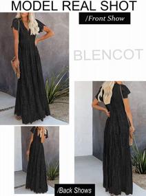img 2 attached to Boho Floral Lace Maxi Dress For Women: Chic Cocktail Party And Evening Gown With V-Neckline, Perfect For Weddings