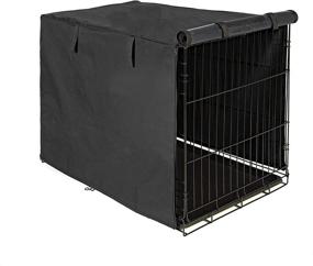 img 4 attached to 🐾 Black Durable Pet Kennel Cover for 24 30 36 42 48 Inch Wire Dog Crate by POP DUCK