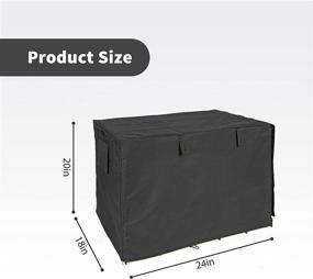 img 3 attached to 🐾 Black Durable Pet Kennel Cover for 24 30 36 42 48 Inch Wire Dog Crate by POP DUCK