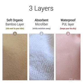 img 3 attached to 🤱 Premium Organic Bamboo Nursing Breast Pads -10 Washable Contoured Nursing Pads for Breastfeeding - Reusable Nipple Covers for Breastfeeding Moms (Pastel Colours, Large)