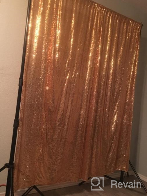 img 1 attached to 20FTX10FT Gold Shimmer Sequin Fabric Photography Backdrop review by Nate Skinner