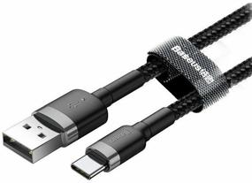 img 2 attached to Cable Baseus Cafule USB - USB Type-C, 1 m, black/grey