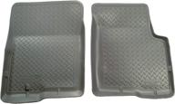 🚗 husky liners classic style series front floor liners - grey, fits 1980-1996 ford bronco/f150, 1980-1997 ford f250/f350 2 pcs: ultimate protection for your ford truck interior логотип