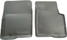 img 1 attached to 🚗 Husky Liners Classic Style Series Front Floor Liners - Grey, Fits 1980-1996 Ford Bronco/F150, 1980-1997 Ford F250/F350 2 Pcs: Ultimate Protection for Your Ford Truck Interior