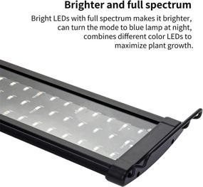 img 1 attached to 🐠 SHUPAT Full Spectrum Aquarium Light: Aluminum Alloy Shell with Extendable Brackets for Fish Tanks - White Blue Red LED Combination, Ideal for Freshwater Plants