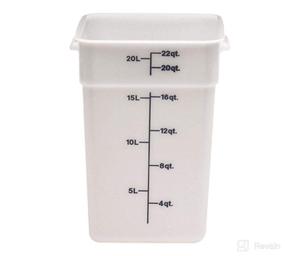 img 1 attached to 🥡 Efficient Food Storage: Cambro 22SFSP148 White Poly 22 Qt CamSquare Container