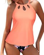 👙 stylish yonique printed backless swimsuit: stand out with women's fashion via swimsuits & cover ups logo