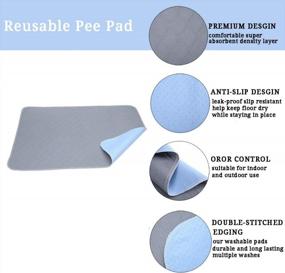 img 3 attached to Reusable Washable Pee Pads For Dogs, Stain-Proof And Non-Slip Pet Training Mats With Superior Absorption Performance
