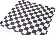 food grade checkered 🍽️ tissue paper, black & white logo