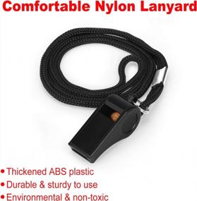 img 2 attached to Professional Sports Whistle With Lanyard - Loud And Clear Black Fya Whistle For Coaches, Referees, And Officials