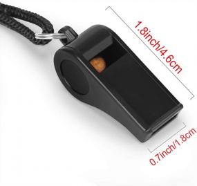 img 1 attached to Professional Sports Whistle With Lanyard - Loud And Clear Black Fya Whistle For Coaches, Referees, And Officials
